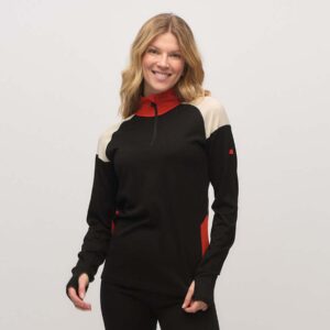 W Jardalen, half-zip, 80% merinoull