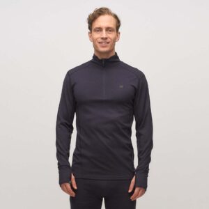 M Røstene, half-zip, 80% merinoull